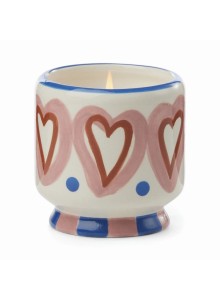 Керамична соева свещ Падивакс A Dopo - Сърца: Розово дърво и ванилия